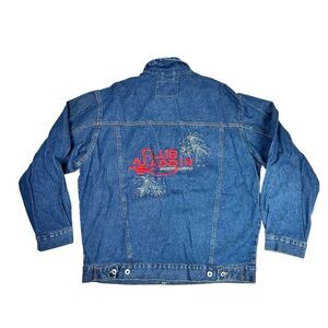 Vegas Blues Club Aladdin Resort Casino Las Vegas Denim Trucker Jacket 90s Mens L